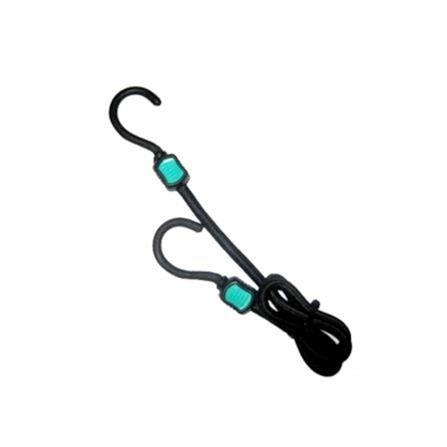 MECO ELASTIC BUNGEE RUBBER CORD WITH HOOK 800MM BLACK