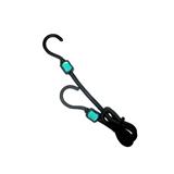 MECO ELASTIC BUNGEE RUBBER CORD WITH HOOK 1.2 METER BLACK