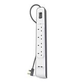 BELKIN 4G 2M+2USB EXTENSION WITH SURGE BSV401sa
