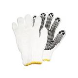 LOCKFLEX COTTON KNIT HAND GLOVES WITH BLACK PVC DOTS