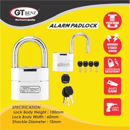 GT BENZ GT205-3 SPECIAL ALARM PADLOCK