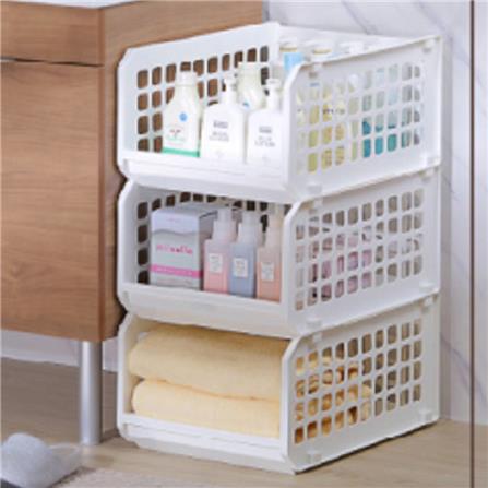 KEYWAY STACKABLE BASKET P50081 W20XD36XH26 CM WHITE