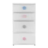 4 DRAWER WITH WHEELS STACKO C12 56X45X105CM WHITE