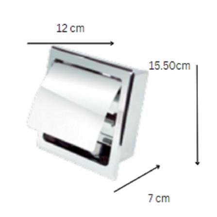 KUDOS TISSUE HOLDER Y4106 CHROME H15.50XW12XD7 CM