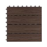 WPC FLOOR DECKING SPRING 30X30CM DARK BROWN