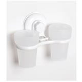 WSP TOOTHBRUSH HOLDER +SUCTION TUMBLER BA-2029 (H12.50XW17XD8 CM) WHITE