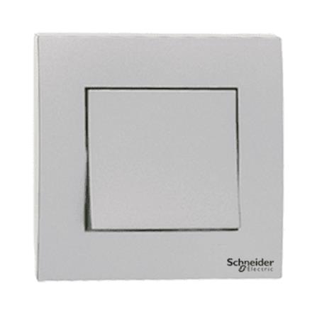 SCHNEIDER VIVACE 16AX 250V 1 GANG 2 WAY SWITCH ALUMINIUM SILVER KB31_G11