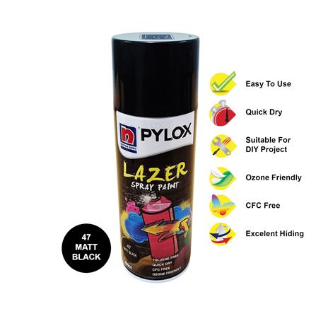 NIPPON PYLOX LAZER MATT BLACK NO.47 SPRAY