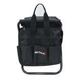 FOLDING TOOL BAG WITH SEAT MATALL HM01092 11-COMPARTMENT BLACK
