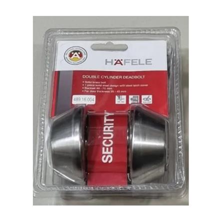 HAFELE DOUBLE DEADBOLT 489.10.520 SN STAINLESS STEEL