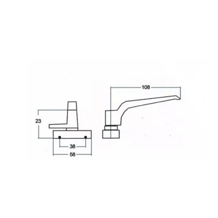 AVIO WINDOW HANDLE DK063 RIGHT BLACK
