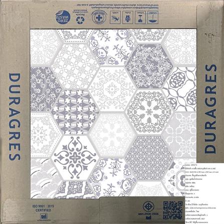 DURAGRES FLOORTILE 40X40CM LUCIANA GREY GRADE A 0.96M2