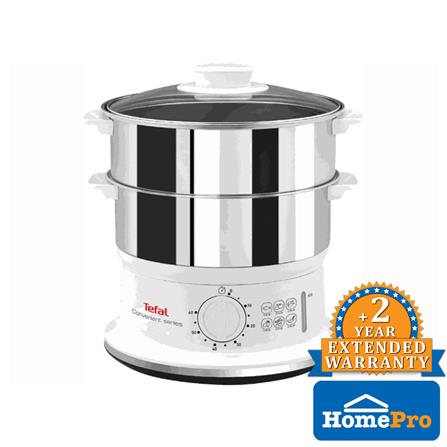 TEFAL FOOD STEAMER VC1451 980WATT 6.0LITER STAINLESS STEEL 2TIER