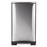 SQUARE DUSTBIN PEDAL ACCO EK1437MT SOFT CLOSED 30L SILVER