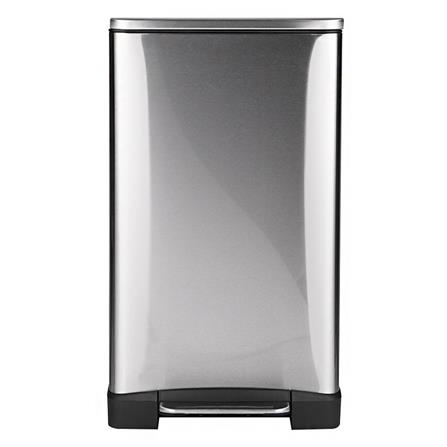 SQUARE DUSTBIN PEDAL ACCO EK1437MT SOFT CLOSED 30L SILVER