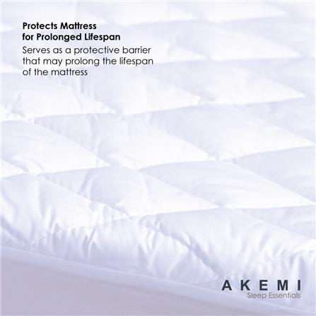 AKEMI WATERPROOF MATTRESS PROTECTOR SLEEP ESSENTIAL QUEEN WHITE