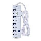 ACEBELL TRAILING SOCKET 4 GANG 2 METERS WHITE