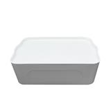 STORAGE BOX STACKO LARZE S 32X21X14CM GRAY/WHITE LID