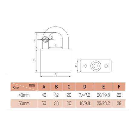 PROPILOT KEYED ALIKE PADLOCK SET PCL40MM CHROME 3 EACH