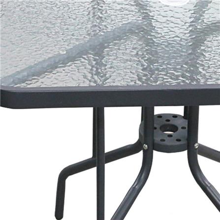 HOMEPRO SPRING TABLE SQUARE INDOOR & OUTDOOR PHGF-T610 W80XD80XH70 CM CHARCOAL GREY