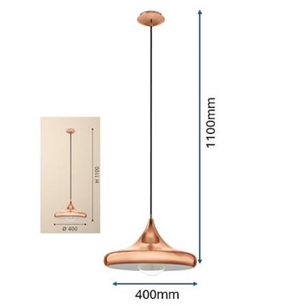 EGLO CHANDELIER CORETTO 94742 STEEL COPPER