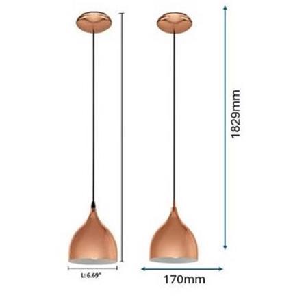 EGLO CHANDELIER CORETTO 94743 STEEL COPPER