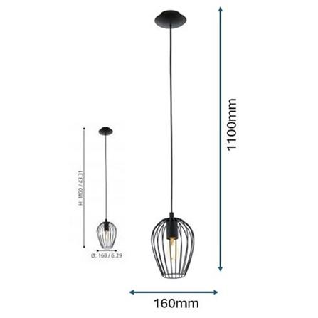 EGLO CHANDELIER NEWTOWN 49477 BLACK
