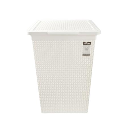 CLOTHBASKET SQUAREWITHLID HH-1110 IVORY
