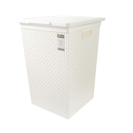 CLOTHBASKET SQUAREWITHLID HH-1110 IVORY