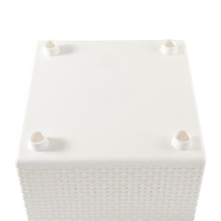 CLOTHBASKET SQUAREWITHLID HH-1110 IVORY