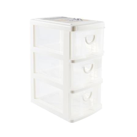 SMALL 3-DRAWER UNIT KEYWAY CK323 14X21X27.8CM CLEAR