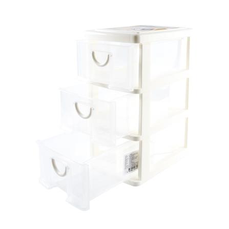 SMALL 3-DRAWER UNIT KEYWAY CK323 14X21X27.8CM CLEAR