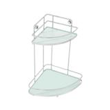 2-TIER GLASS CORNER SHELF MOYA 51146C02