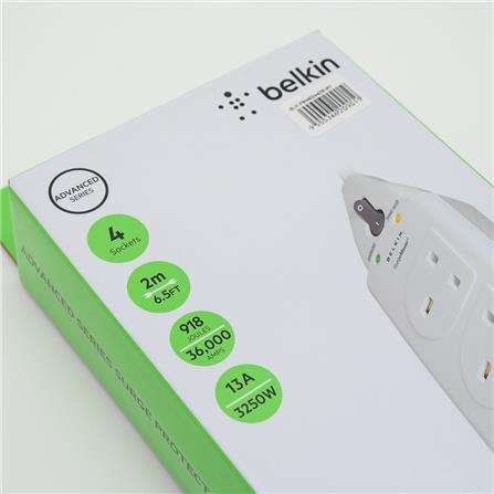 4G T/SKT W/TV&SURGE 2M F9H402SA2M BELKIN