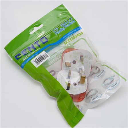 CENTO 13A PLUGTOP TRANSPARENT/CLEAR 2PCS PLUGTNX2