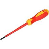 PROBEST VDE SCREWDRIVERS, SLOTTED 0.6X4" (RED/YELLOW)