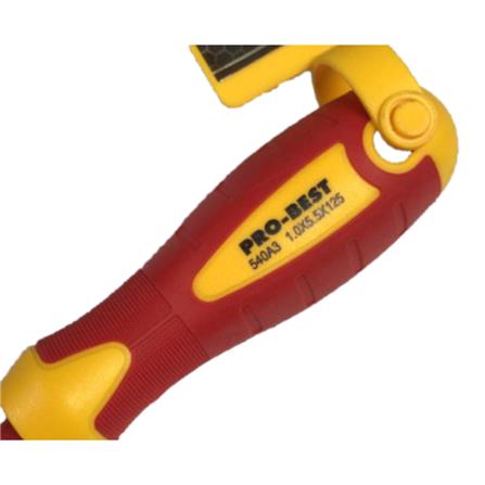 PROBEST VDE SCREWDRIVERS, SLOTTED 1.0X 5" (RED-YELLOW)