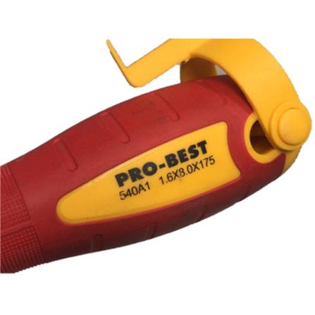 PROBEST VDE SCREWDRIVERS, SLOTTED 1.2x6" (RED-YELLOW)