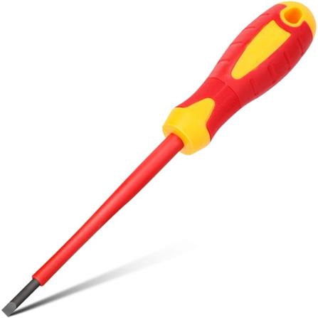 PROBEST VDE SCREWDRIVERS, SLOTTED 1.6 X 7"  (RED-YELLOW)