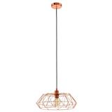 EGLO CHANDELIER 49488 CARLTON 2 STEEL COPPER