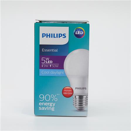 PHILIPS ESSENTIAL LED BULB E27 6500K COOL DAYLIGHT 5W