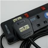 5G2M TRAILING SOCKET WITH NEON & SURGE BLACK ZS815N-2M ZEATAR