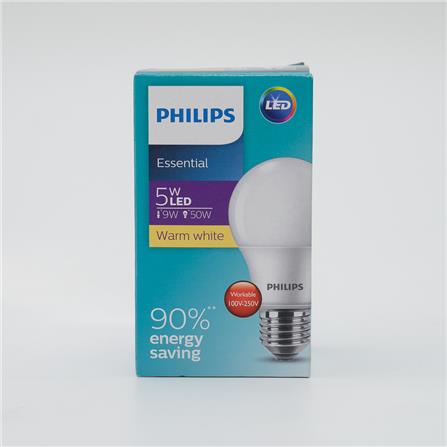 PHILIPS ESSENTIAL LED BULB E27 3000K WARM WHITE 5W