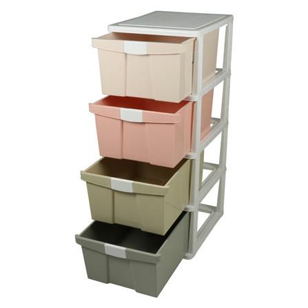 HOMEPRO DRAWER 4 TIERS 1057M4 40X50X104 CM PASTEL