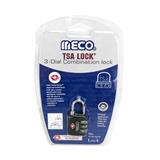 MECO TSA 3-DIGIT DIAL LUGGAGE PADLOCK M533B BLACK