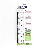 POWER STRIP 5-space 2M CT-815NS2USB CENTO