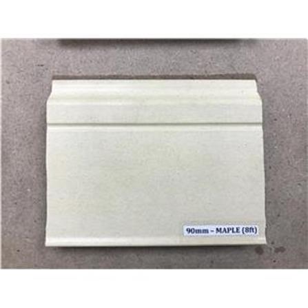 ROSEROSA VINYLTILE SKIRTING PVC WHITE MAPLE 90MM 8FT