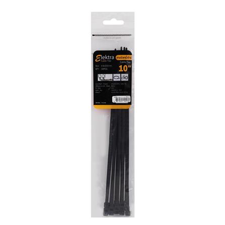 ELECKTA CABLE TIES 10 Inch 4.8 Millimeter BLACK (20 LINE)