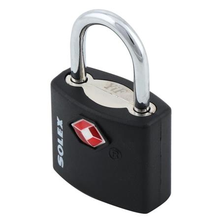 PADLOCK SOLEX TSA K25 27MM BLACK