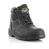 SAFETY JOGGER  LEATHER #7 BLACK  BROGAN